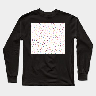 Rainbow coloured polka dot design Long Sleeve T-Shirt